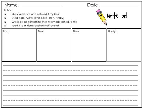 1st Grade Writing Paper Template Math Worksheet Book Within Letter