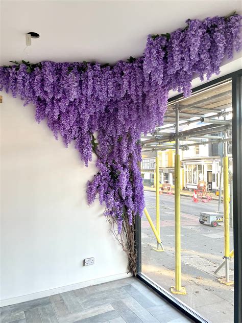Purple Wisteria Tree Installation Office Bar Wisteria Commercial