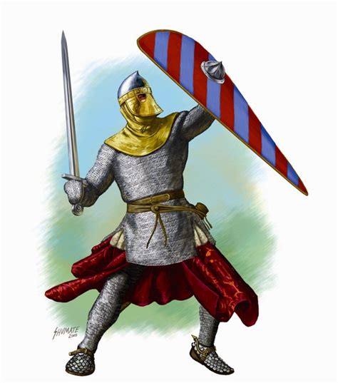 12th Century Knight Warriors Illustration Norman Knight Historical