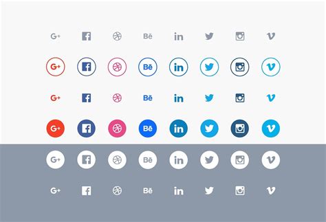 10 Modern Free Flat Social Media Icon Sets For Your Website