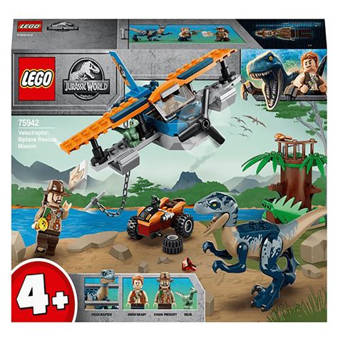 Lego Jurassic World Velociraptor Biplane Rescue 75942 Toys And Games From W J Daniel Co