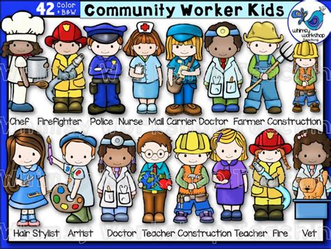 All in one bingeable spot. Community Worker Kids Clip Art Set (42 graphics) Whimsy ...
