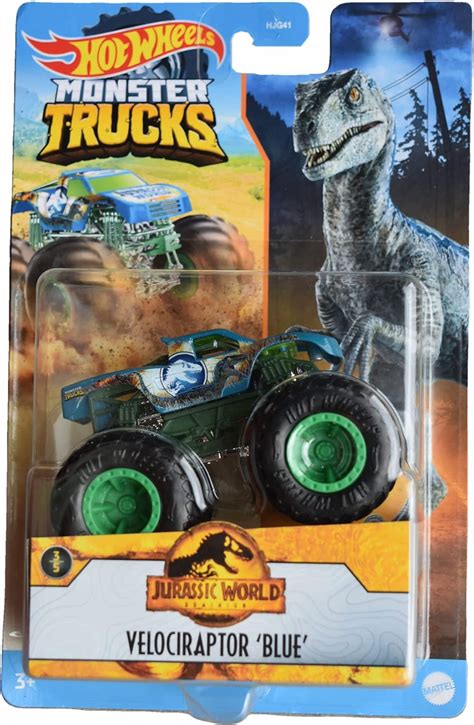 Hot Wheels Monster Trucks Velociraptor ‘blue Jurassic World Dominion