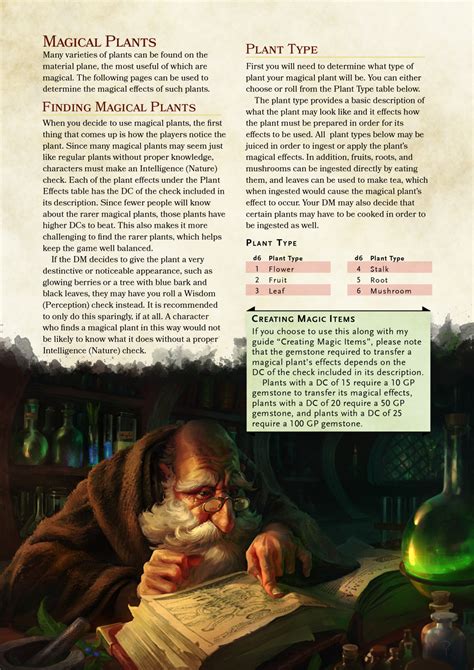 Magical Plants | Dnd 5e homebrew, Home brewing, Dnd