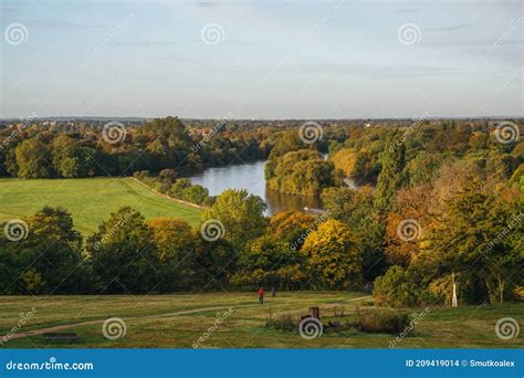 Empty Richmond Hill Viewing Point On Early Morning Stock Photo
