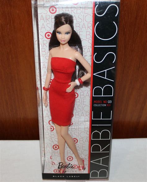Rare Mattel Barbie Basics Target Model 03 Red Collection Black Label Doll 22 Ebay