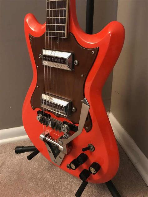 Sixties Kay K 400 Electric Guitar In Burnt Orange With 2 Of The Infamous “kleenex Box” Pickups