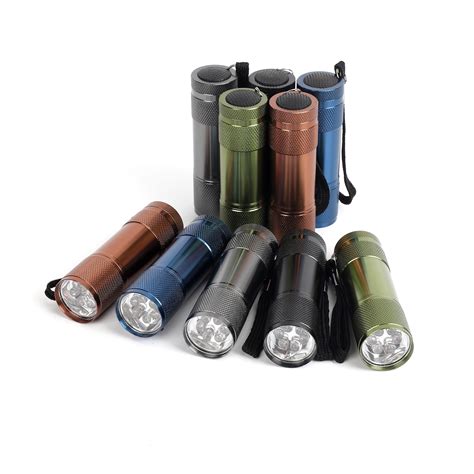 Ozark Trail 10 Pack Aluminum Mini Led Flashlight 30 Lumen 5 Colors