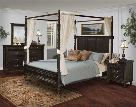 The centre eastern king canopy bed by nate berkus and jeremiah brent does not come in a different color. Martinique Rubbed Black Cal.King Canopy Bed With Drapes ...