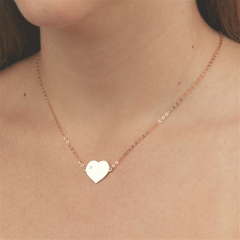 Gold Heart Necklace Dainty Love Layered Necklace Friendship Etsy