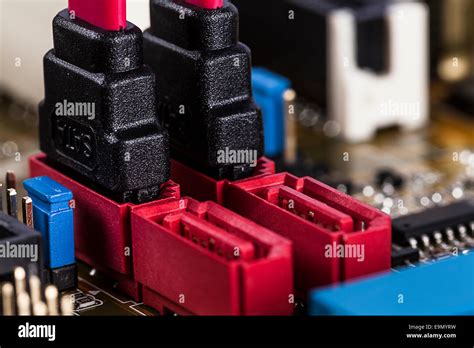 Motherboard Sata Socket Stock Photo Alamy