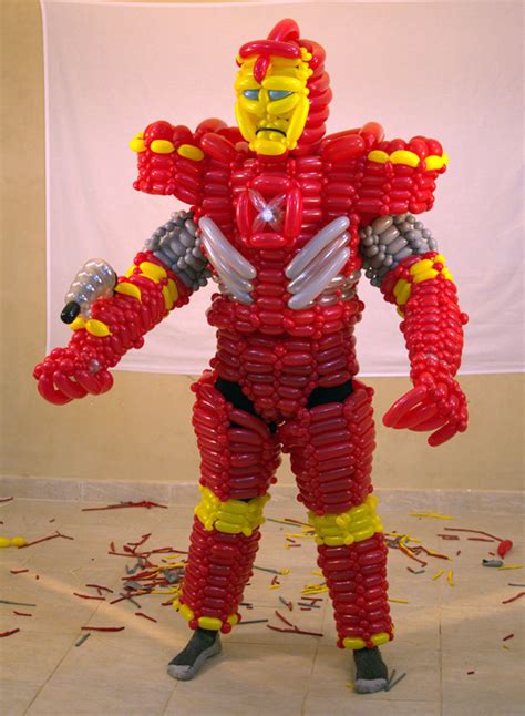 After you've printed out all your pages (6). Full Iron Man Suit Using 500 Balloons — GeekTyrant