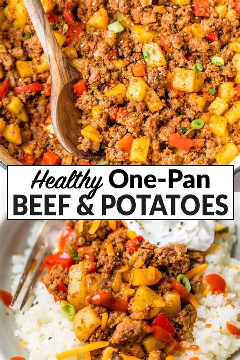 Ground Beef And Potatoes {simple Skillet Meal } Dinner With Ground Beef