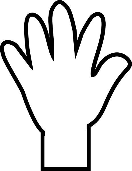 Download Hd Hand Outline Template Printable Clipart Clip Art