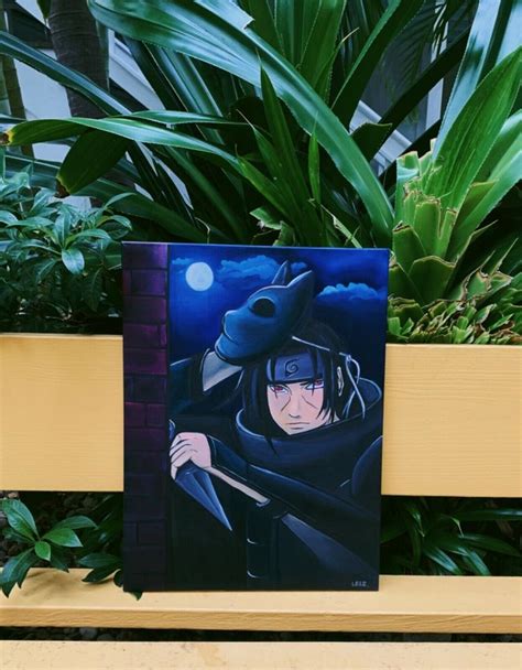 Anime Naruto Itachi Uchiha Painting Oil On Canvas Size 18x24 2067893640
