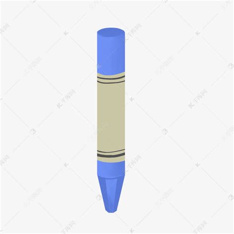 蓝色立体蜡笔插图素材图片免费下载 千库网