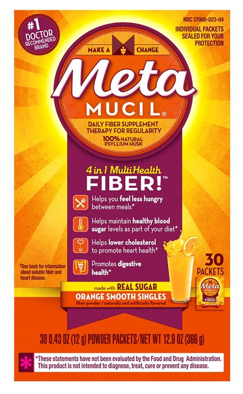 Metamucil® 4 In 1 Orange Fiber Packets 30ct Sona Shop