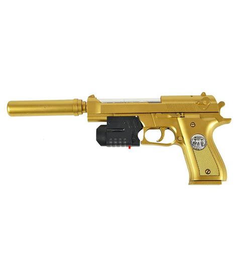 Darling Toys Gold Edition Pistol Mauser Toy Gun With Extra 100 Bullets