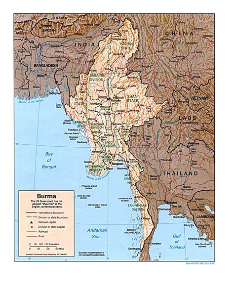 Map Of Myanmar Relief Map Online Maps And Travel