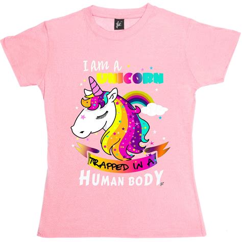 Shop unicorn women's shirt & more. I Am A Unicorn Trapped In A Human Body Womens Ladies T ...