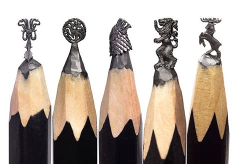 Game Of Thrones Sculptures Carved Into The Tip Of Pencil Leads