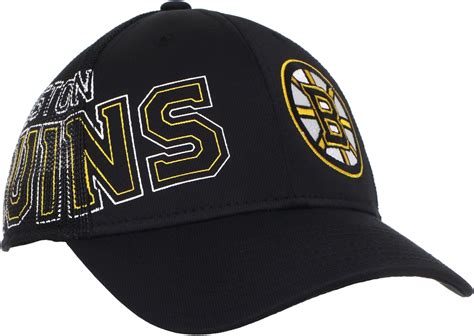 Nhl Boston Bruins Structured Mesh Flex Fit Hat Black Lxl Adidas
