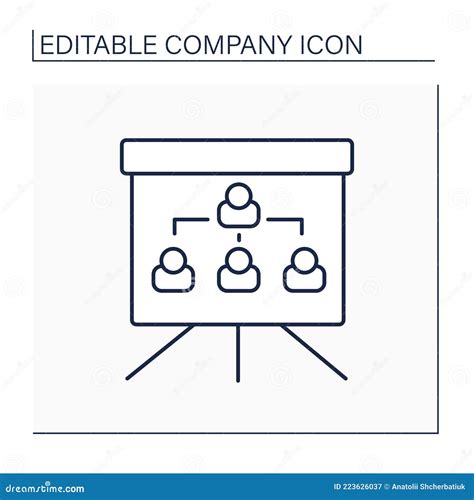Icono De L Nea De Organigrama Ilustraci N Del Vector Ilustraci N De Estructura Encargado