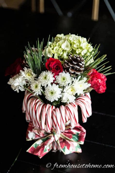 How To Make A Cheap And Easy Candy Cane Christmas Centerpiece