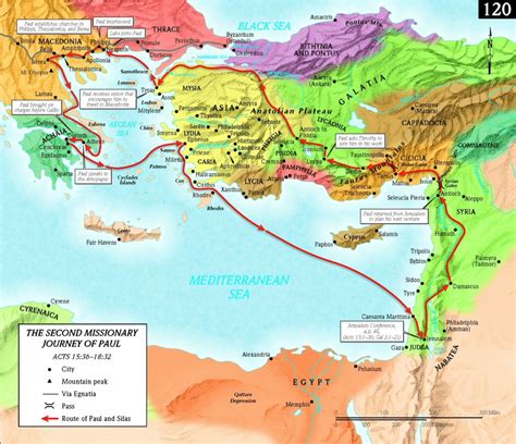 Maps Of Pauls Ministries Apostle Pauls Missionary Journeys