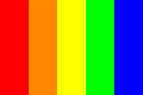 Red Orange Yellow Green Blue Rainbow Color Palette