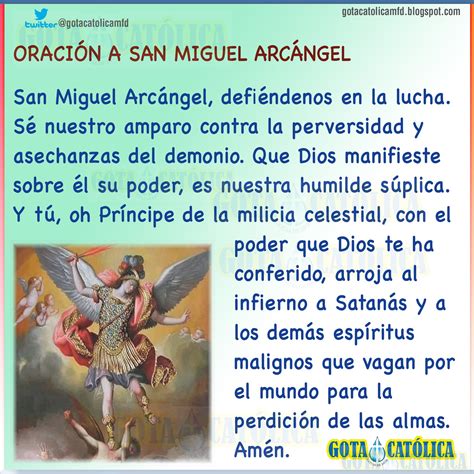 Gota Católica Gotas De Dios Oración A San Miguel Arcángel