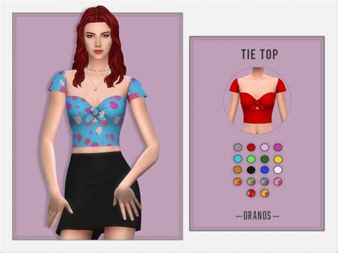 Tie Top By Oranostr At Tsr Sims 4 Updates