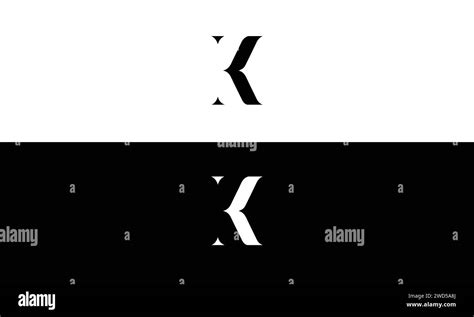 K Letter Monogram Elegant Luxury K Logo Stock Vector Image And Art Alamy