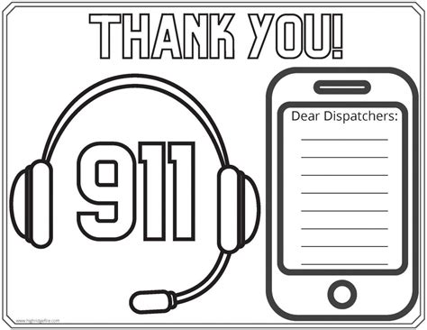 Call 911 Coloring Pages Sketch Coloring Page