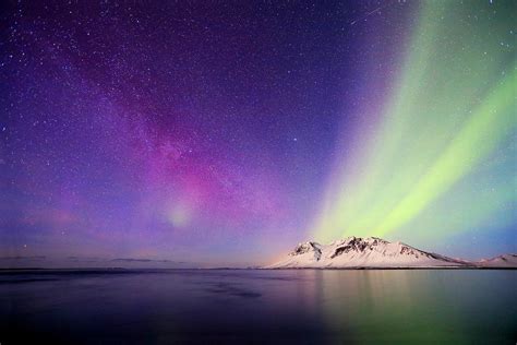 Milky Way Vs Aurora Borealis Photograph By Jon Hilmarsson Fine Art