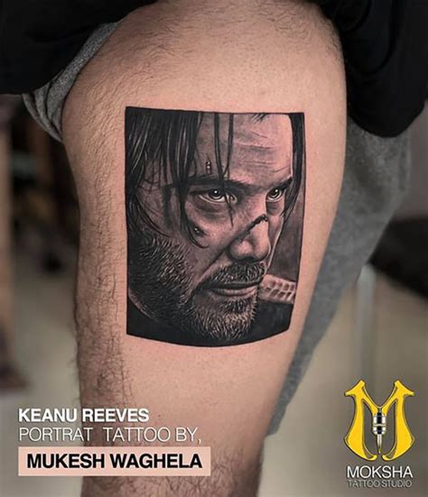 Keanu Reeves Portrait Tattoo By Mukesh Waghela Best Tattoo Artist In