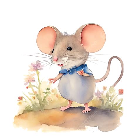 Watercolor Mouse Animal Mouse Watercolor Png Transparent Clipart