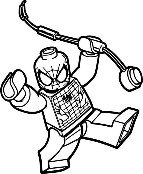Dibujos para colorear Lego Spiderman-#colorear #dibujos #spiderman