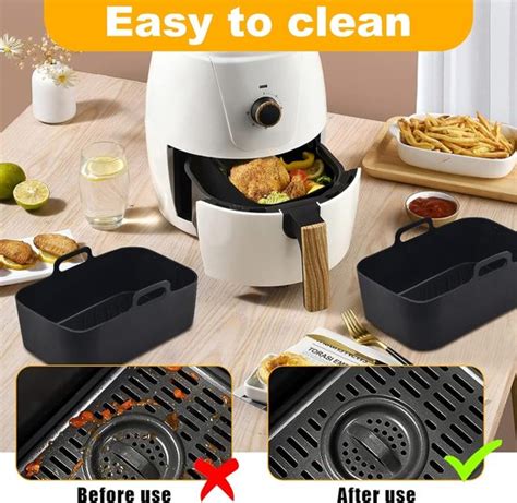 Siliconen Pot Voor Ninjas Dual Air Fryer Pcs Siliconen Airfryer Liners Dubbele Bol