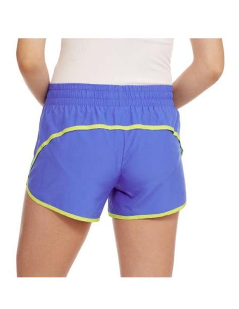 New Danskin Now Womens Active Dolphin Woven Running Shorts Lined Small Blue