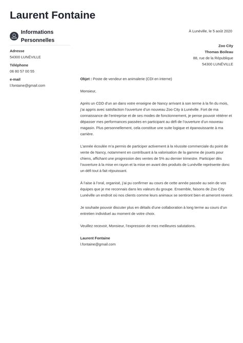 Exemple Lettre De Motivation Cdi Après Cdd Stage Intérim