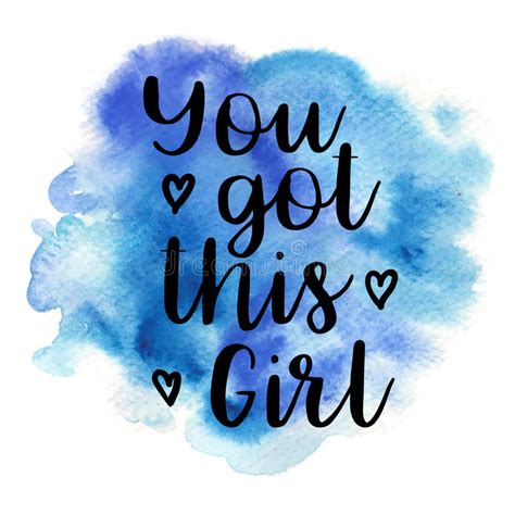 Quote You Got This Girl Vector Illustration Stock Vector