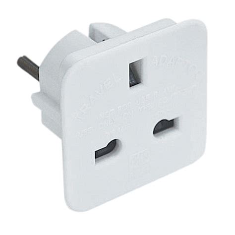 Bs 7671 uk wiring regulations. UK 3 pin socket to 2 pin european plug 7.5A - white ...