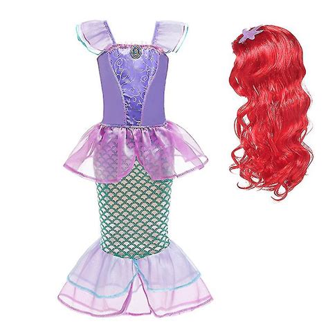 Disney Little Mermaid Ariel Princess Costume Kids Dress For Girls