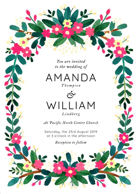 20 Free Wedding Invitation Template Cards Printable And Editable Psd