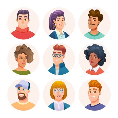 People Avatar Characters Collection Men And Women Avatars In Cartoon