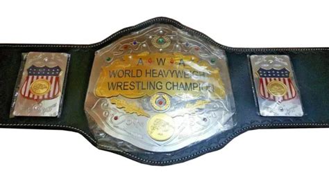 Awa World Heavyweight Wrestling Championship Belt Adult Size 4mm Dual