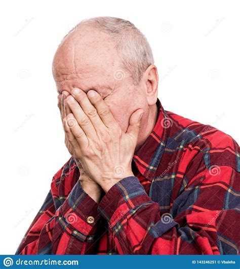 Healthcare Pain Stress And Age Concept Sick Old Man Stock Image