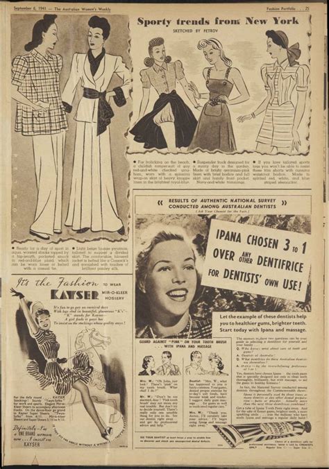 the australian women s weekly trial powered by trove wwii fashion sporty trends 1940s fashion