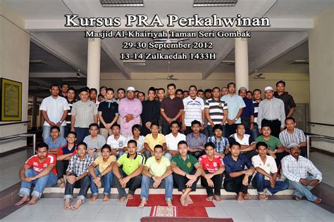 Jamaah masjid al khairiyah, taman seri gombak, kuala lumpur, malaysia, diminta untuk mengqadha puasanya di waktu lain setelah ramadhan. Passion of Image: Kursus Pra Perkahwinan - Masjid Al ...